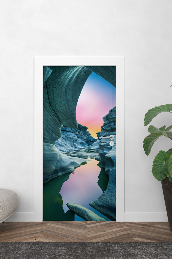 Doğal Kanyon ve Kaya Geçidi Manzaralı Kapı Giydirme 9844