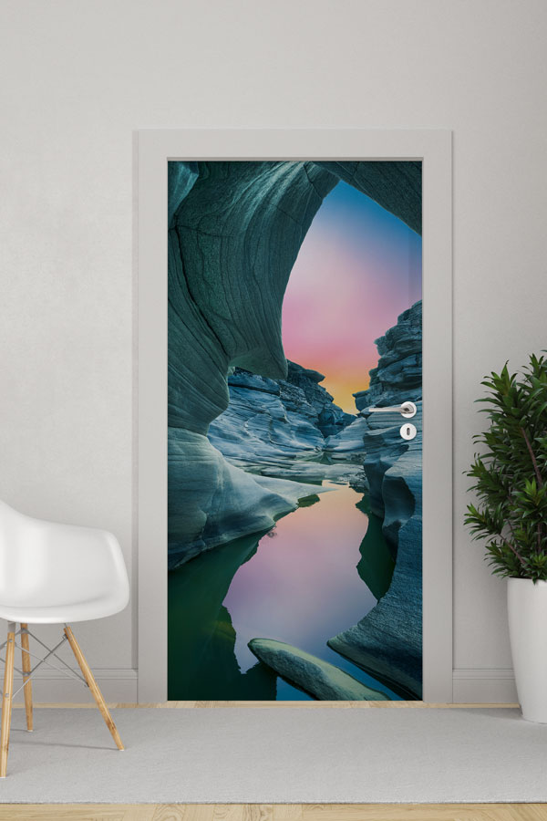 Doğal Kanyon ve Kaya Geçidi Manzaralı Kapı Giydirme 9844