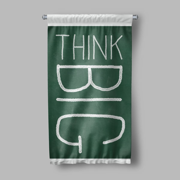 Think Big İngilizce Eğitim Duvar Flaması 8045