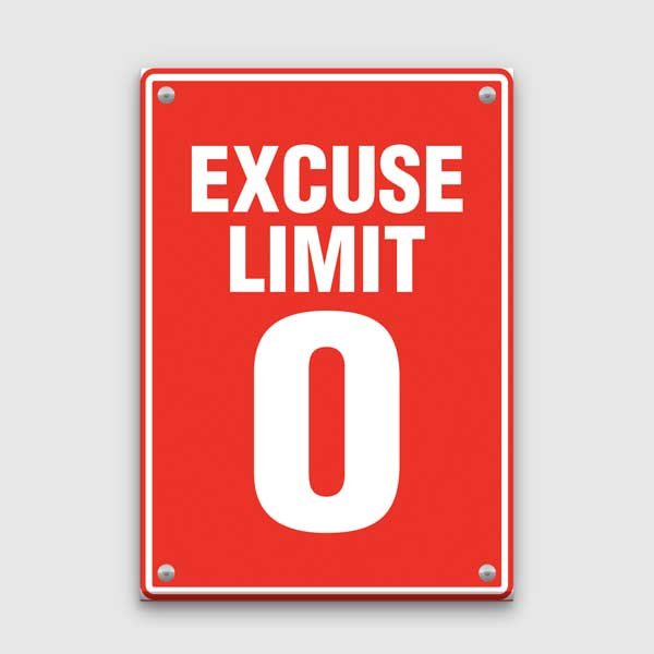 classroom-wall-decor-b-536-00 Bahane Limiti Sıfır Motivasyon Poster Tablo – B-536