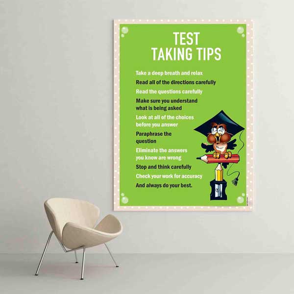 Sınavlara Hazırlık İpuçları Eğitici Poster Tablo – B-565
