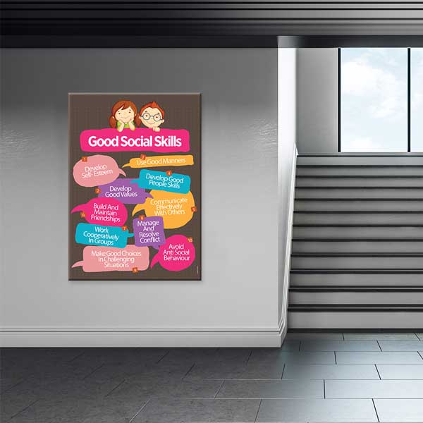 İyi Sosyal Beceriler Eğitici Poster Tablo – B-576