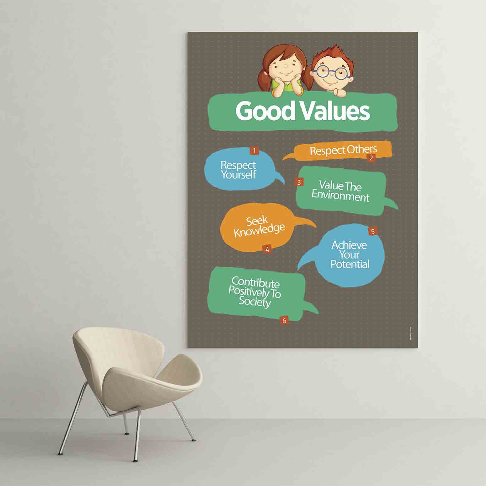 İyi Değerler Eğitici Poster Tablo – B-578