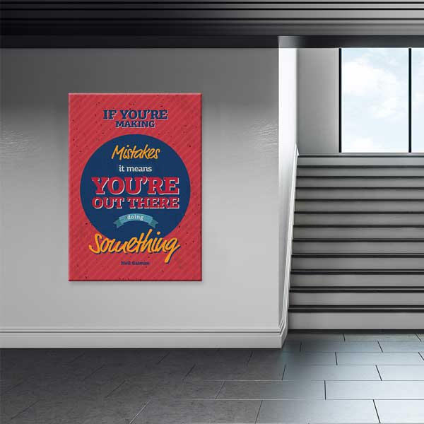 Hata Yapmak Denemek Demektir Motivasyon Poster Tablo – B-547