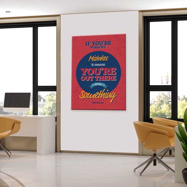 Hata Yapmak Denemek Demektir Motivasyon Poster Tablo – B-547