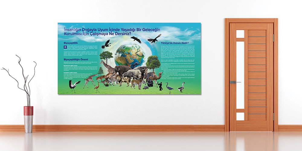 cografya-sinifi-f-111-02 Biyoçeşitlilik ve Doğa Koruması Temalı Duvar Dekoru F-111