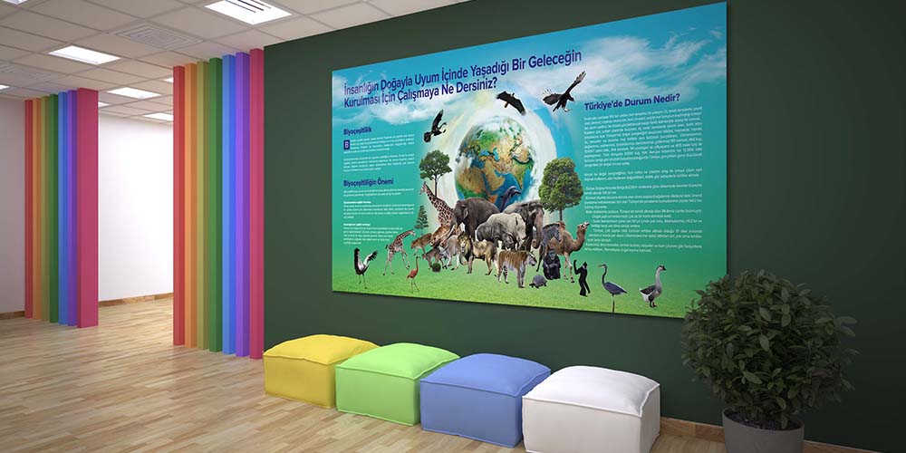 cografya-sinifi-f-111-08 Biyoçeşitlilik ve Doğa Koruması Temalı Duvar Dekoru F-111
