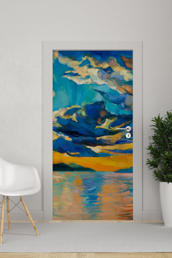 Gün Batımı Deniz Manzaralı Kapı Tasarımı 9256