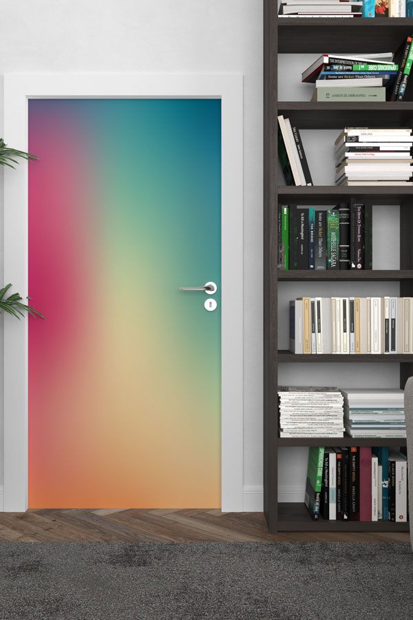Renkli Degrade Minimal Kapı Giydirme Tasarımı 9254