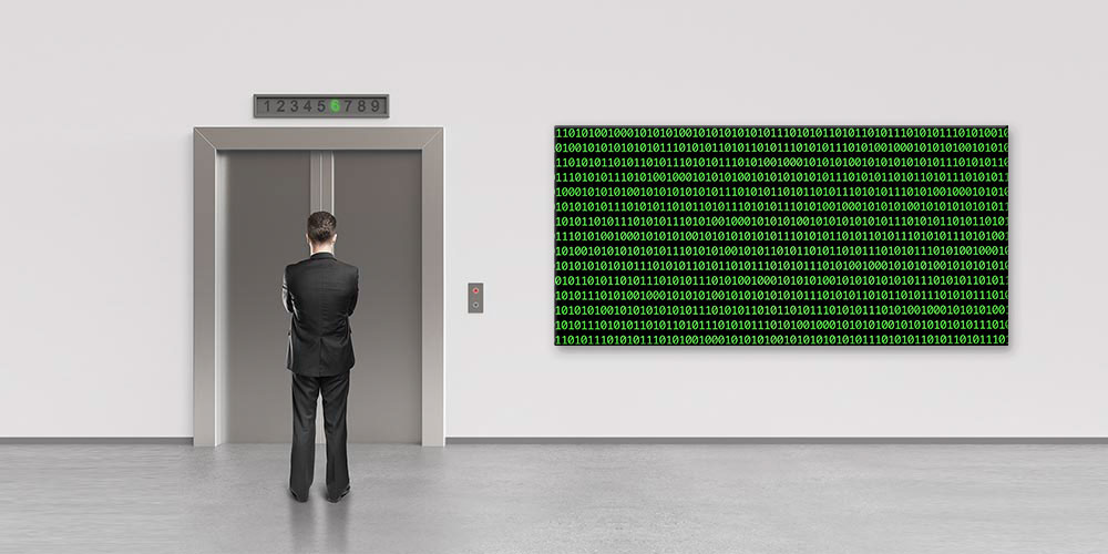 Binary Kod Desenli Modern Teknoloji Temalı Büyük Ebat Duvar Dekoru – 7787-DK