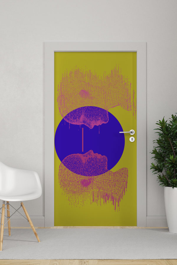 computer-class-door-art-8896-0 Soyut Dijital Yüzler Kapı Giydirme - Yaratıcı Alanlar & Teknoloji Ofisleri 8896