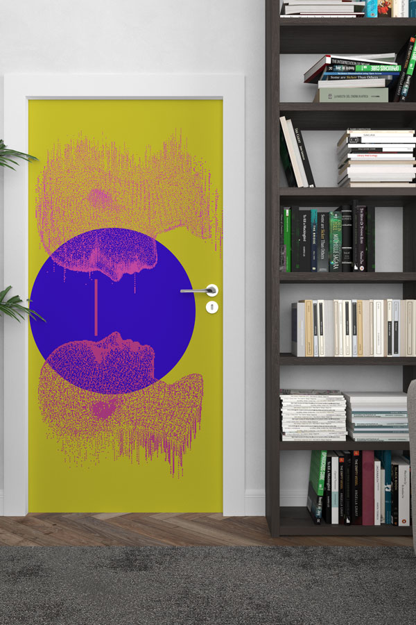 computer-class-door-art-8896-02 Soyut Dijital Yüzler Kapı Giydirme - Yaratıcı Alanlar & Teknoloji Ofisleri 8896