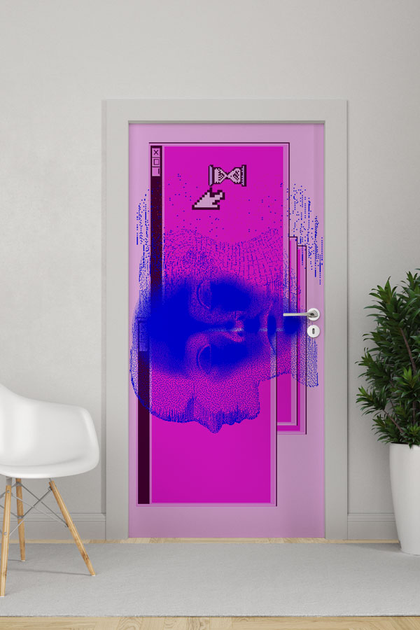 Dijital Hata ve Piksel Sanatı Kapı Giydirme - Teknoloji & Gamer Odası 8899