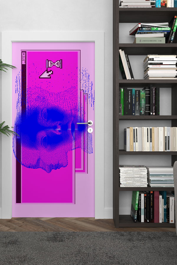 Dijital Hata ve Piksel Sanatı Kapı Giydirme - Teknoloji & Gamer Odası 8899