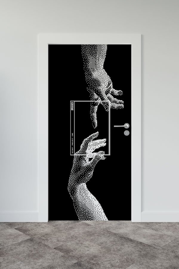 Dijital Dokunuş Temalı Kapı Giydirme - Sanat ve Teknoloji Odaları 8897