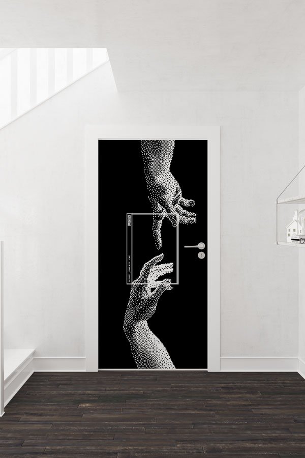 Dijital Dokunuş Temalı Kapı Giydirme - Sanat ve Teknoloji Odaları 8897