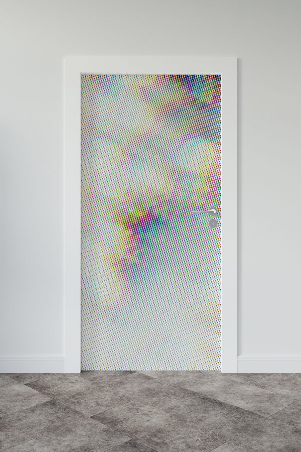 Dijital Piksel Gürültüsü Kapı Giydirme - Modern Sanat & Teknoloji Ofisi 8908