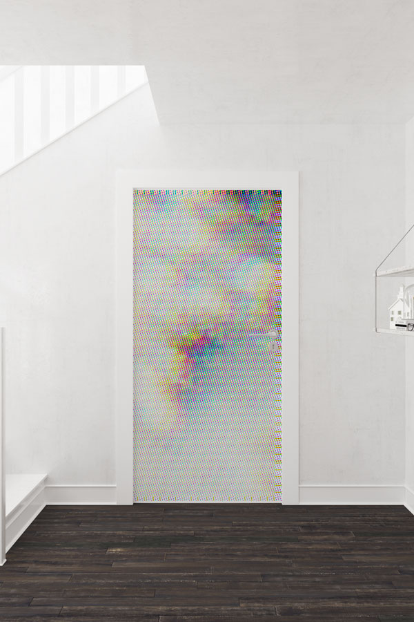 Dijital Piksel Gürültüsü Kapı Giydirme - Modern Sanat & Teknoloji Ofisi 8908