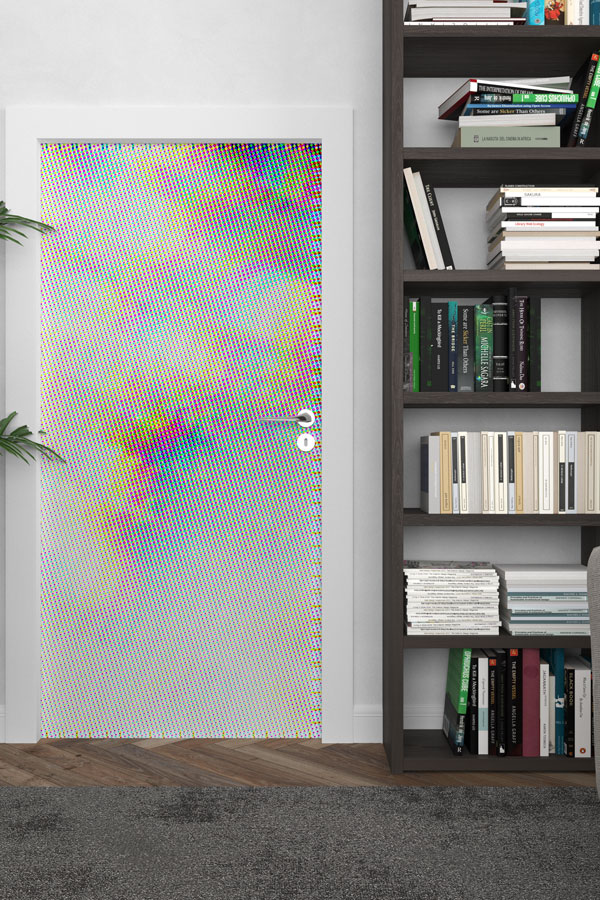 Dijital Piksel Gürültüsü Kapı Giydirme - Modern Sanat & Teknoloji Ofisi 8908