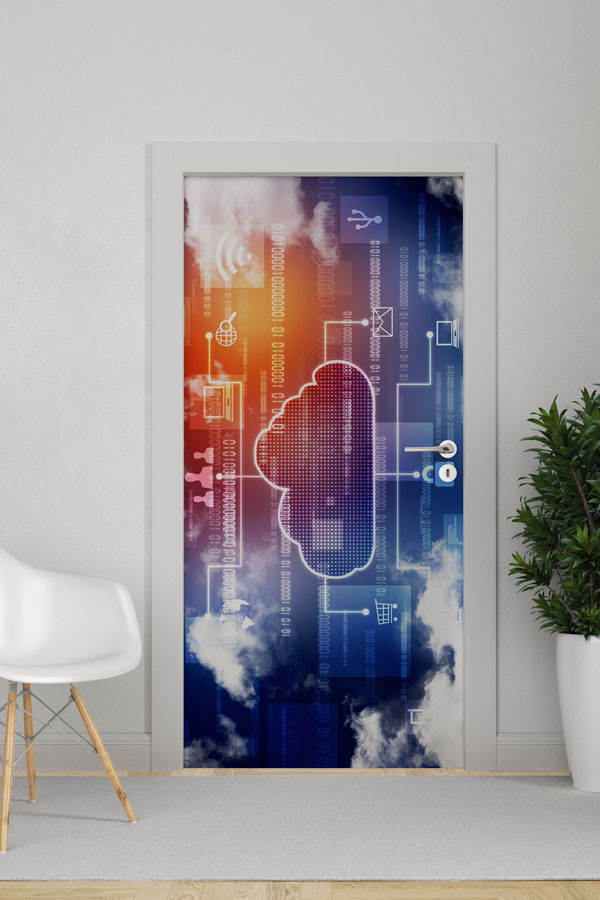 Bulut Bilişim ve Dijital Ağ Temalı Kapı Giydirme - BT Sınıfı & Veri Merkezi 8909
