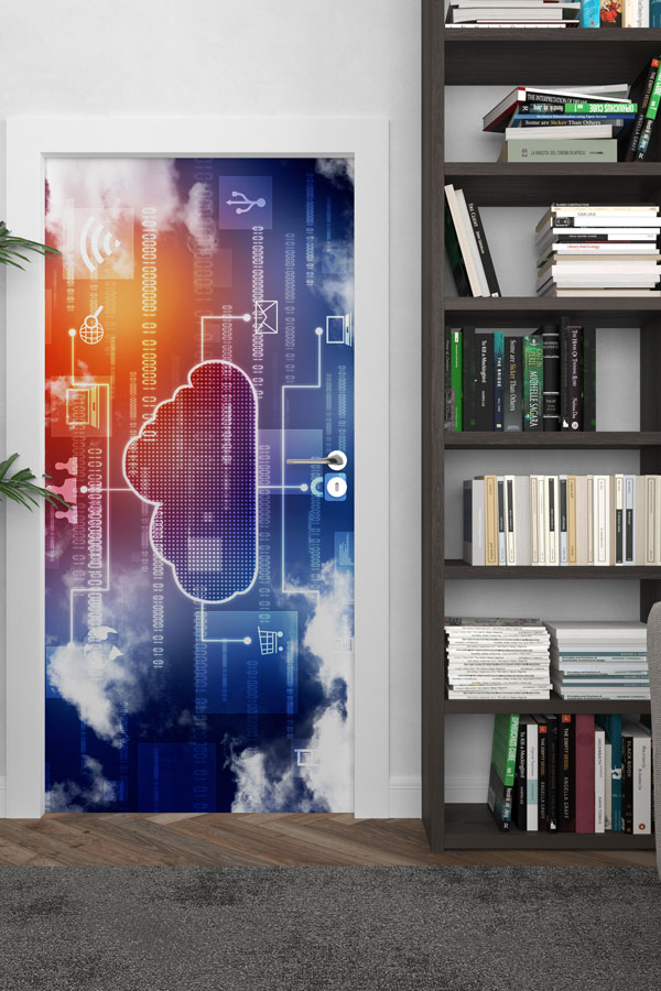 Bulut Bilişim ve Dijital Ağ Temalı Kapı Giydirme - BT Sınıfı & Veri Merkezi 8909