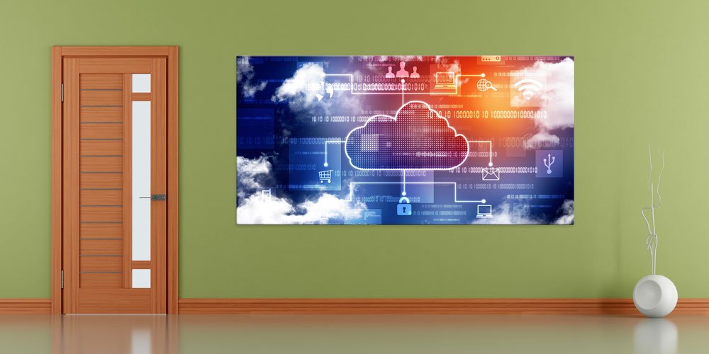 Bulut Bilişim ve Dijital Ağ Temalı Büyük Ebat Duvar Dekoru 7804