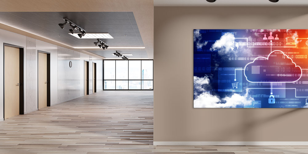 Bulut Bilişim ve Dijital Ağ Temalı Büyük Ebat Duvar Dekoru 7804