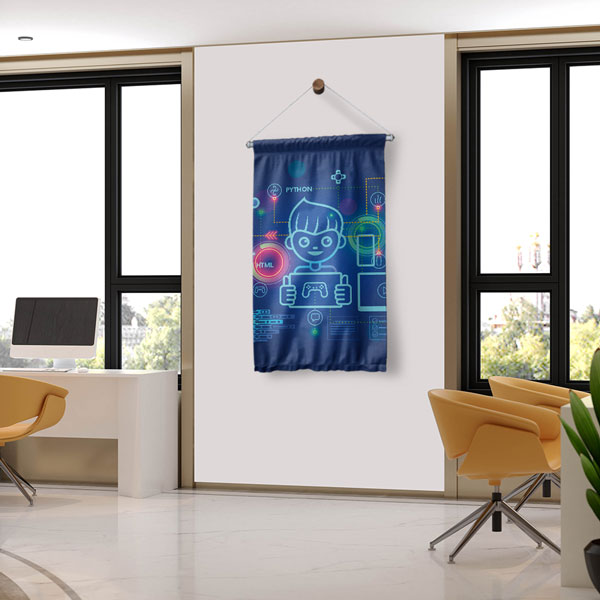 Çocuklar için Kodlama ve Robotik Duvar Flaması - BT Sınıfı & Oyun Odası 10228