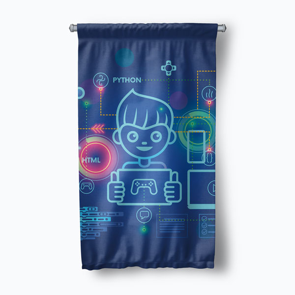 Çocuklar için Kodlama ve Robotik Duvar Flaması - BT Sınıfı & Oyun Odası 10228