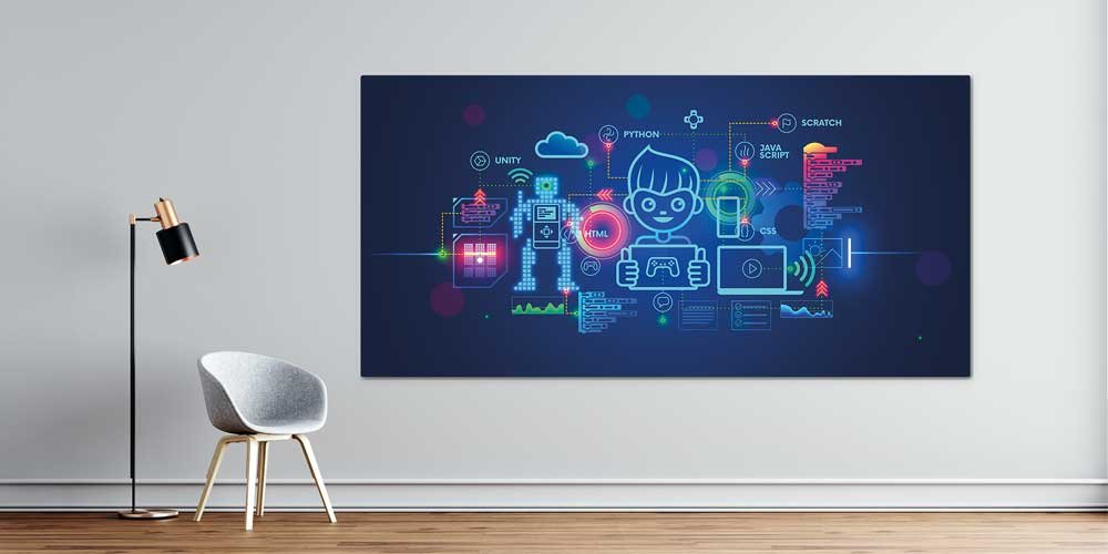 Bilgisayar Eğitimi Duvar Resmi | Büyük Ebat Poster 6461