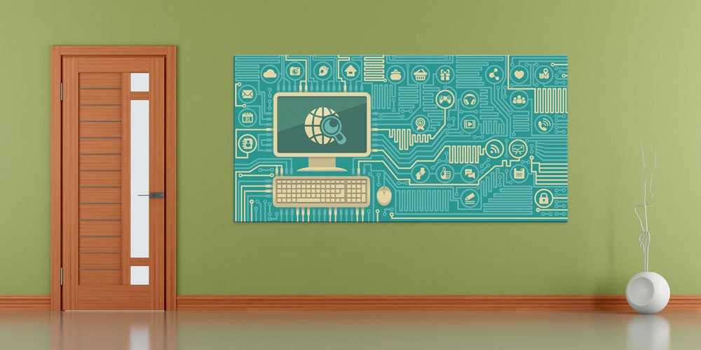 Bilgisayar Sınıfı Duvar Dekoru | Devre Temalı Büyük Ebat Poster 7975