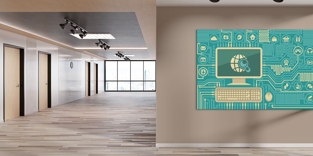 Bilgisayar Sınıfı Duvar Dekoru | Devre Temalı Büyük Ebat Poster 7975