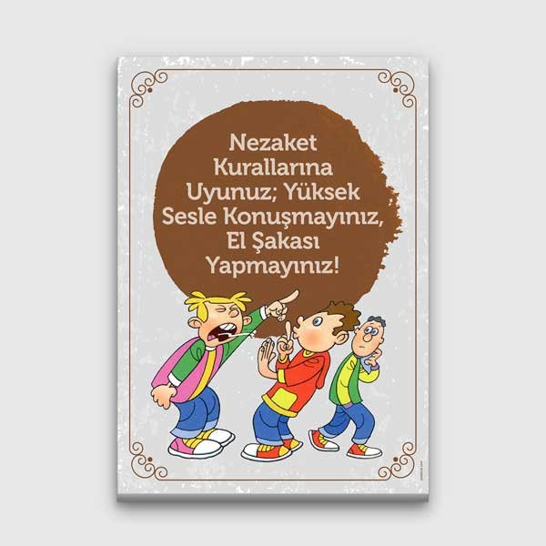 Sınıf Nezaket Kuralları Eğitim Posteri - Okullar İçin B-412