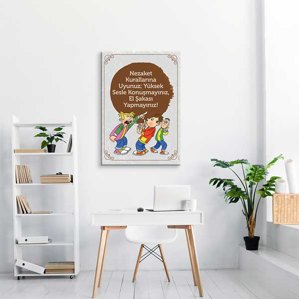 Sınıf Nezaket Kuralları Eğitim Posteri - Okullar İçin – B-412