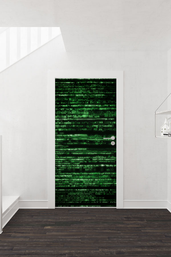 Matrix Temalı Binary Kod Kapı Giydirme - BT Sınıfı & Siber Güvenlik 8898