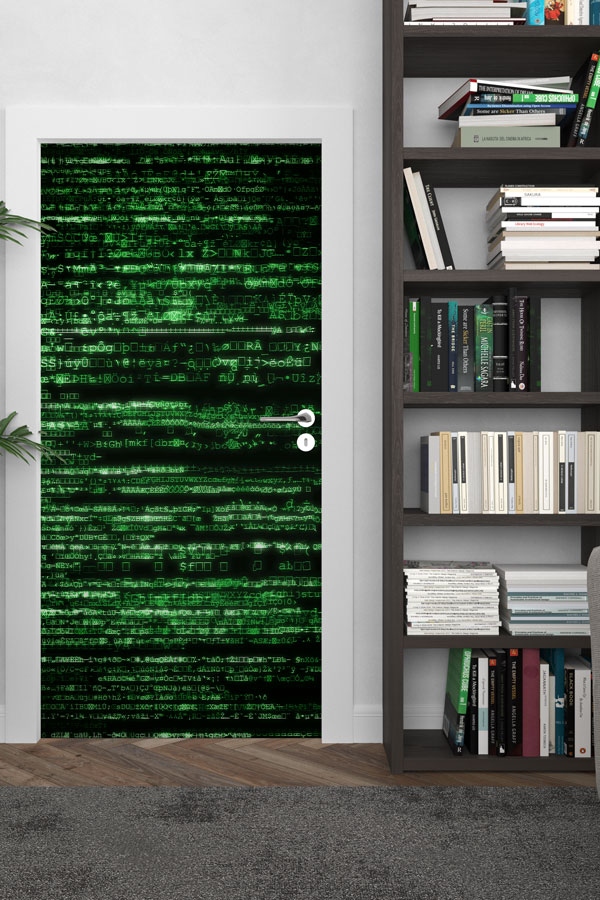 Matrix Temalı Binary Kod Kapı Giydirme - BT Sınıfı & Siber Güvenlik 8898