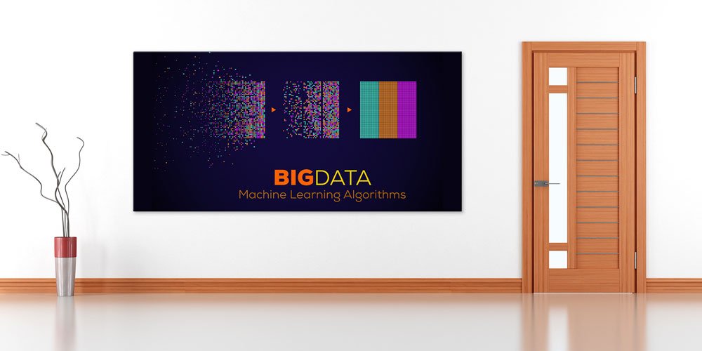 Big Data ve Makine Öğrenmesi Algoritmaları Temalı Büyük Ebat Duvar Dekoru 7792