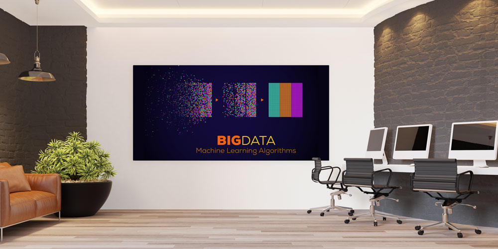 Big Data ve Makine Öğrenmesi Algoritmaları Temalı Büyük Ebat Duvar Dekoru 7792