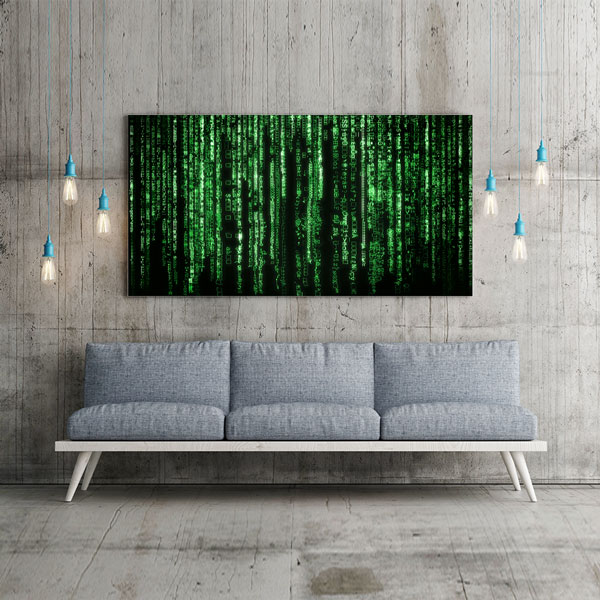 computer-wall-art-5376-04 Matrix Kod Temalı Teknoloji Ofis Kanvas Tablo – 5376