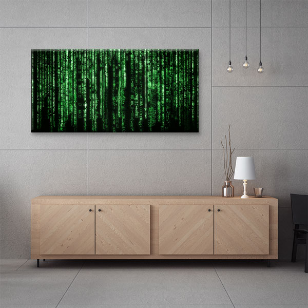 computer-wall-art-5376-05 Matrix Kod Temalı Teknoloji Ofis Kanvas Tablo – 5376