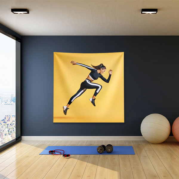 Koşu ve Fitness Sporcu Duvar Örtüsü 5880