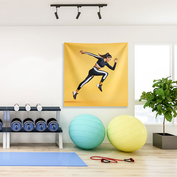 Koşu ve Fitness Sporcu Duvar Örtüsü 5880