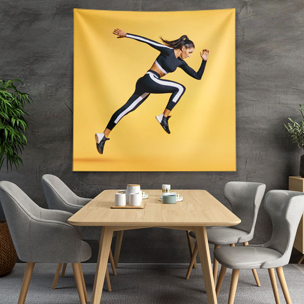 Koşu ve Fitness Sporcu Duvar Örtüsü 5880