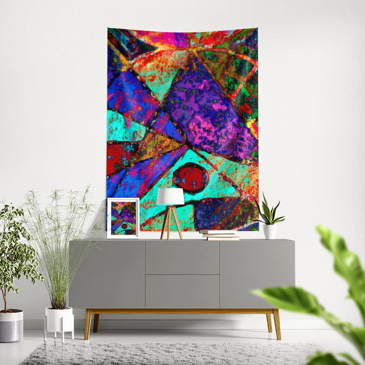 Renk Patlaması Soyut Duvar Örtüsü 4197