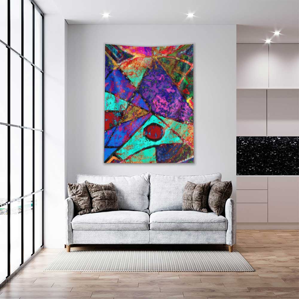 Renk Patlaması Soyut Duvar Örtüsü 4197