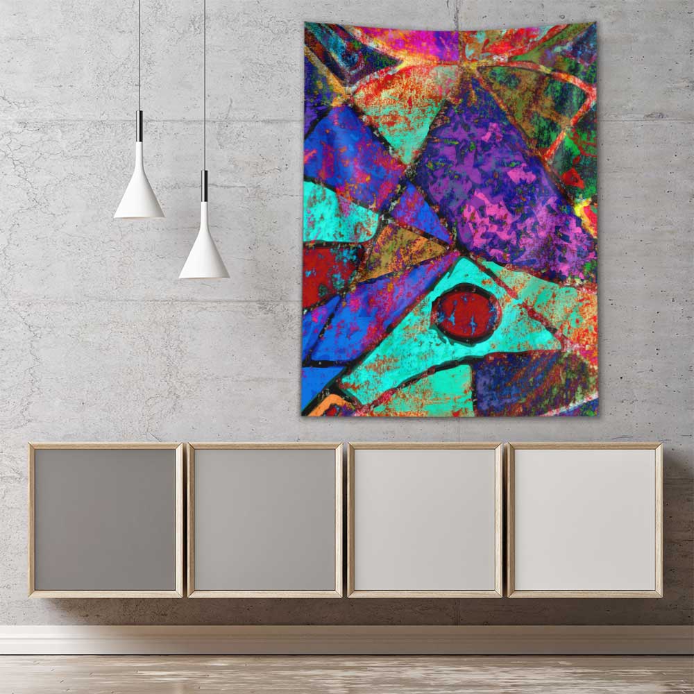 Renk Patlaması Soyut Duvar Örtüsü 4197