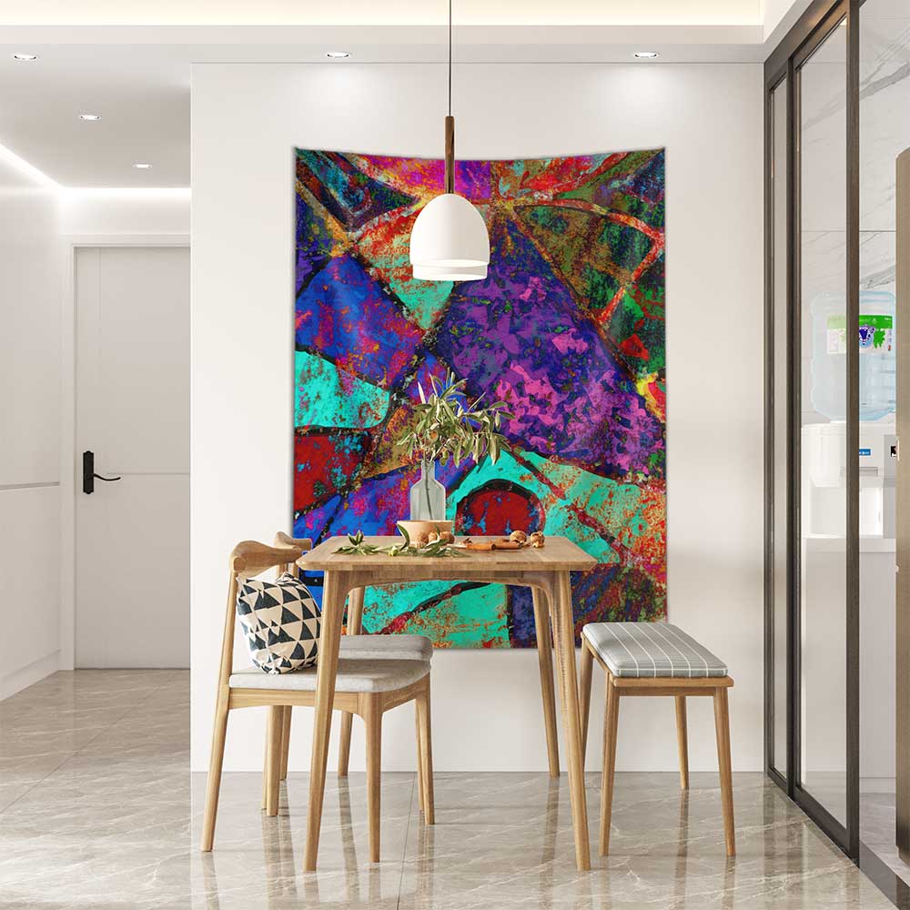 Renk Patlaması Soyut Duvar Örtüsü 4197