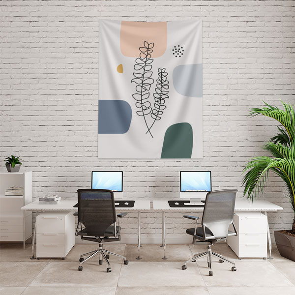 dekor-duvar-ortu-6273-03 Minimal Çizgisel Yaprak Tasarımlı Duvar Örtüsü – Modern Doğal Dekor 6273