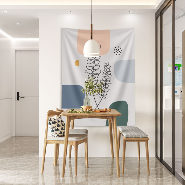 dekor-duvar-ortu-6273-05 Minimal Çizgisel Yaprak Tasarımlı Duvar Örtüsü – Modern Doğal Dekor 6273