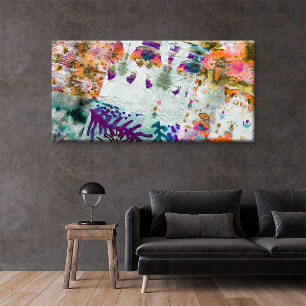 Renk Lekeleri Soyut Dekoratif Kanvas Tablo 4996